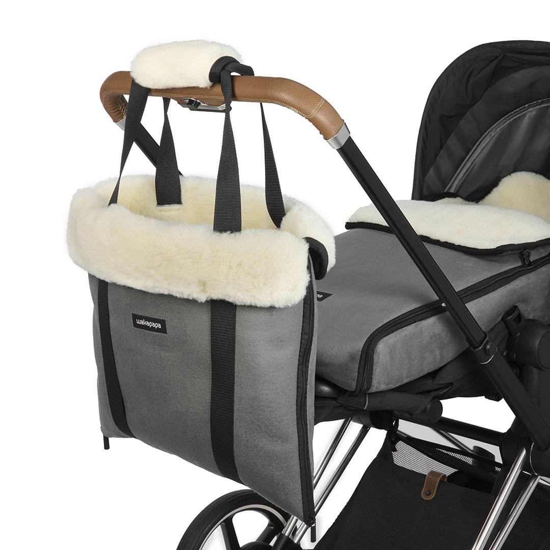 Merino Wickeltasche "Grigio"