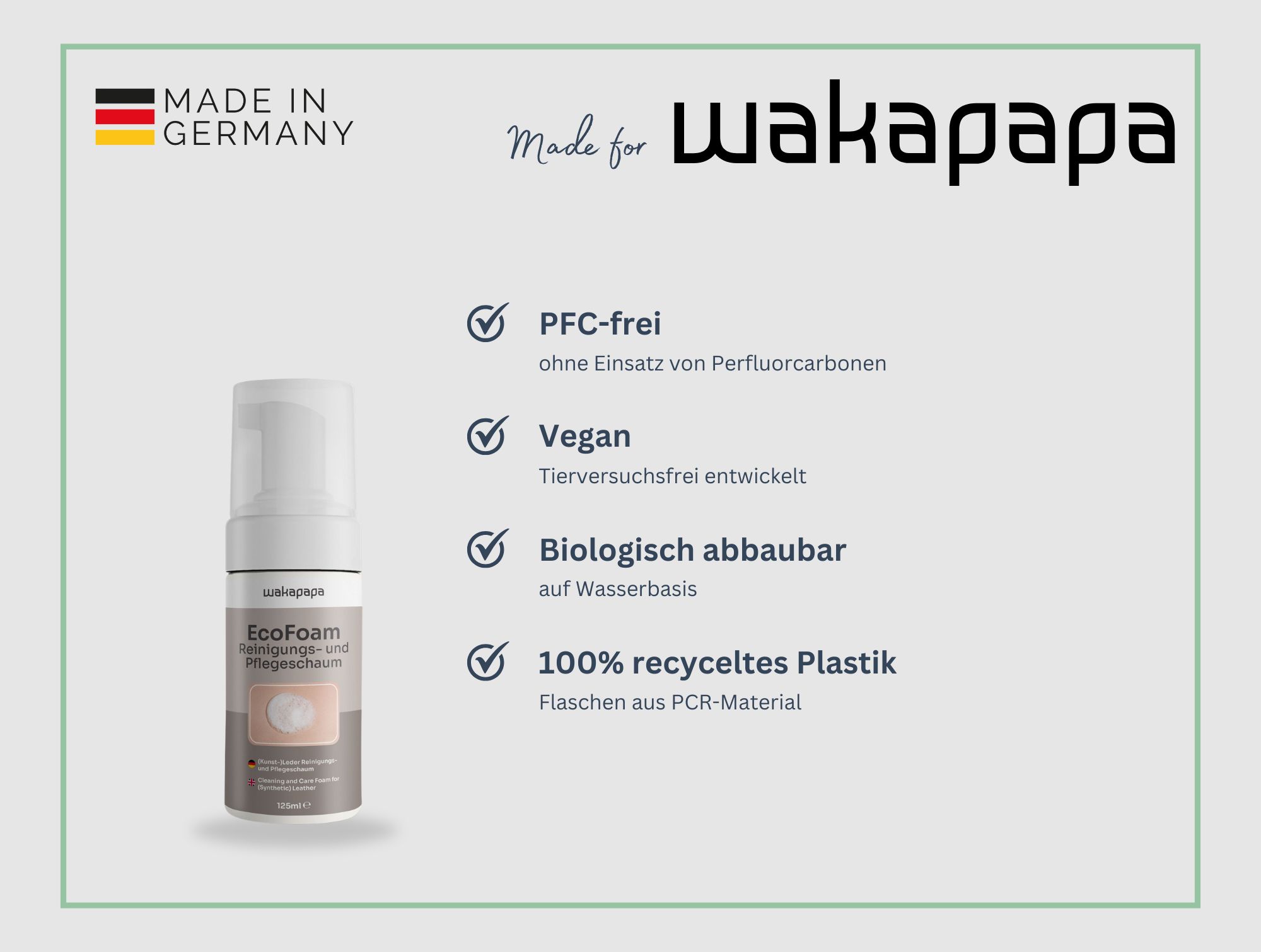 EcoFoam (Kunst) - Leder Reinigungs- & Pflegeschaum