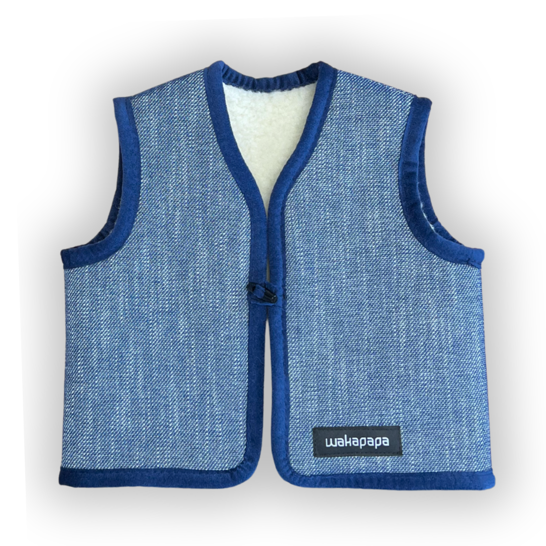 Teddyweste - Marina blau